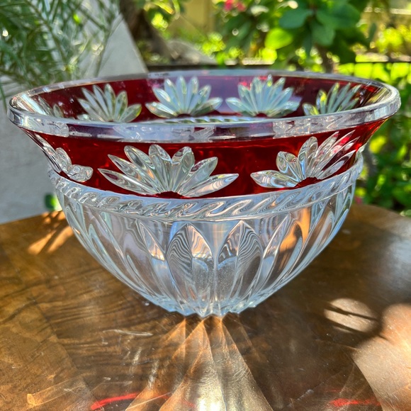 Mikasa Other - Mikasa Crystal clear and red Bowl